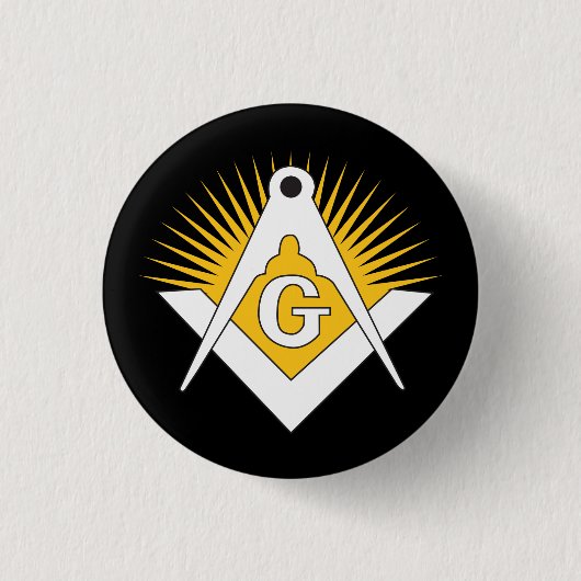 Freimaurersymbol Button (Vorderseite)