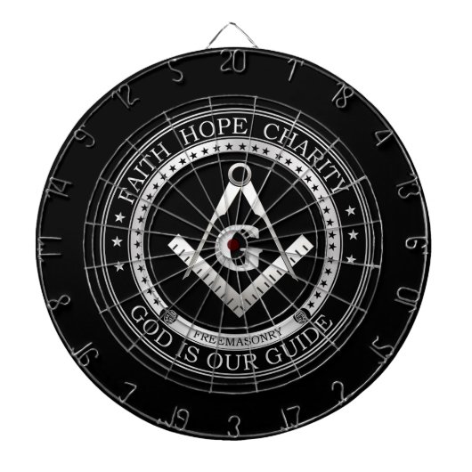 Freimaurersymbol Dartscheibe (vorne)