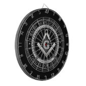 Freimaurersymbol Dartscheibe (Vorderseite Links)