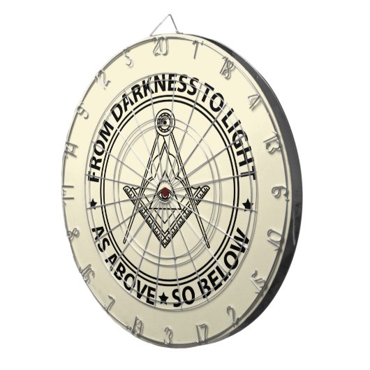 Freimaurersymbol Dartscheibe (Vorderseite rechts)