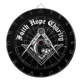 Freimaurersymbol Dartscheibe (vorne)