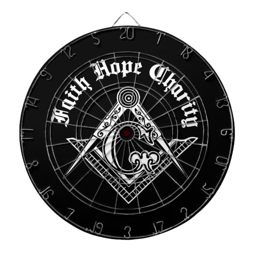 Freimaurersymbol Dartscheibe (vorne)