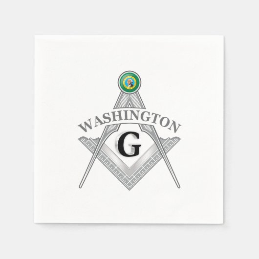 Freimaurersymbol des Staat von Washington Serviette (Vorderseite)