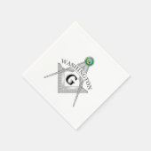 Freimaurersymbol des Staat von Washington Serviette (Ecke)