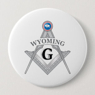 Freimaurersymbol des Staat von Wyoming Button