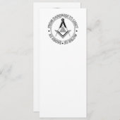 Freimaurersymbol Einladung (Vorne/Hinten)