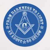 Freimaurersymbol Etiketten (Design 2)