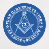 Freimaurersymbol Etiketten (Design 1)
