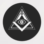 Freimaurersymbol Etiketten (Design 2)