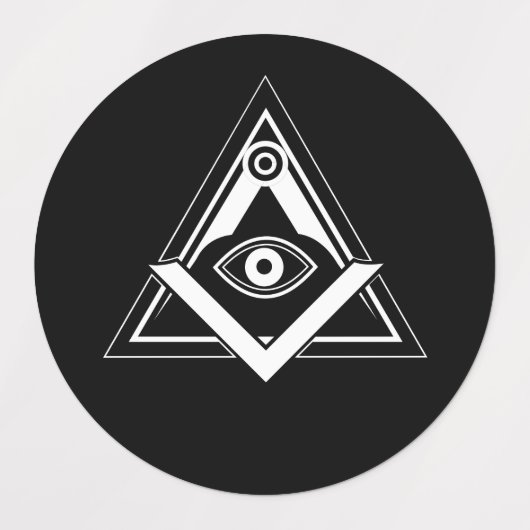 Freimaurersymbol Etiketten (Design 1)