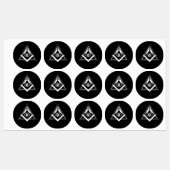 Freimaurersymbol Etiketten (Blatt)