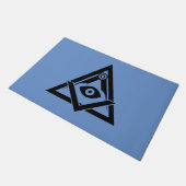 Freimaurersymbol Fußmatte (Schrägansicht)
