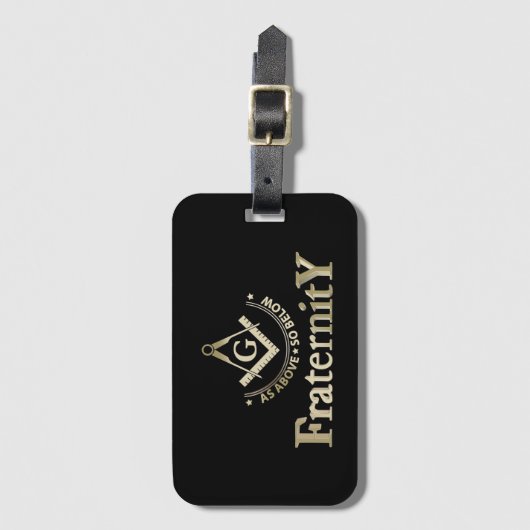 Freimaurersymbol Gepäckanhänger (Vorderseite Vertikal)