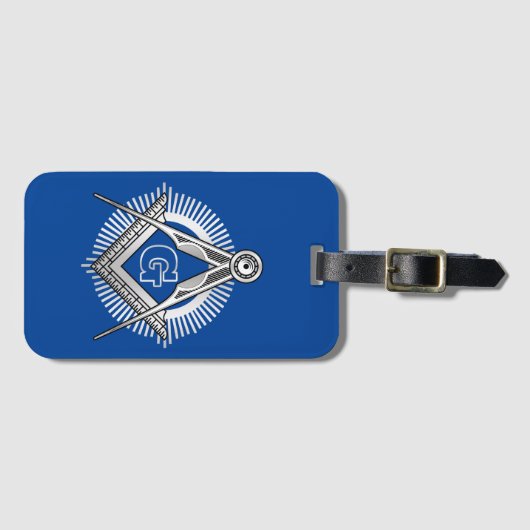 Freimaurersymbol Gepäckanhänger (Vorderseite (Horizontal))