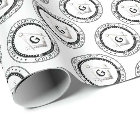 Freimaurersymbol Geschenkpapier (Rolleneckpunkt)