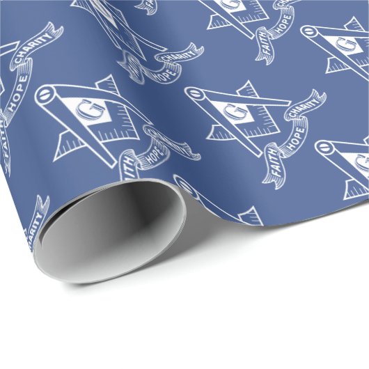 Freimaurersymbol Geschenkpapier (Rolleneckpunkt)