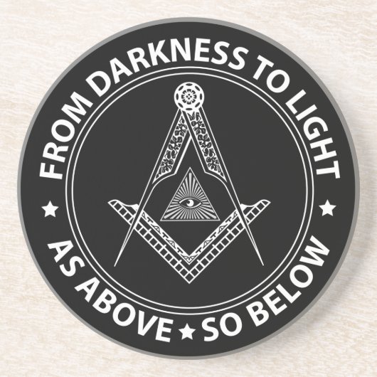 Freimaurersymbol Getränkeuntersetzer (Vorne)