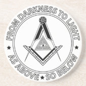 Freimaurersymbol Getränkeuntersetzer (Vorne)