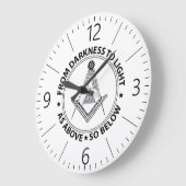 Freimaurersymbol Große Wanduhr (Winkel)