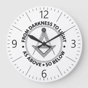 Freimaurersymbol Große Wanduhr