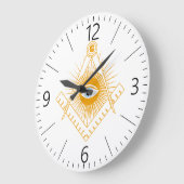 Freimaurersymbol Große Wanduhr (Winkel)