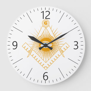 Freimaurersymbol Große Wanduhr