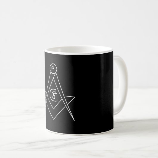 Freimaurersymbol Kaffeetasse (VorderseiteRechts)