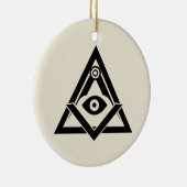 Freimaurersymbol Keramik Ornament (Rechts)