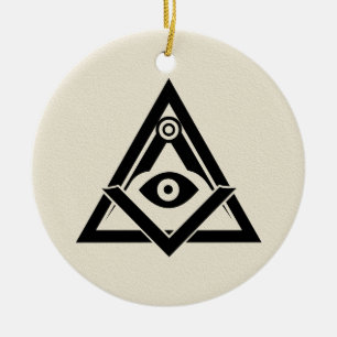 Freimaurersymbol Keramik Ornament