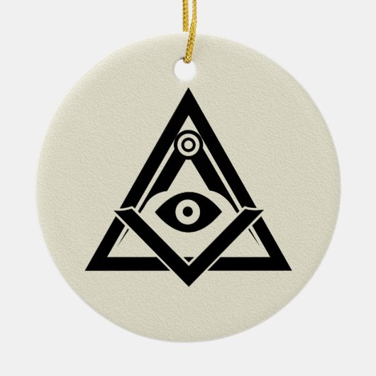 Freimaurersymbol Keramik Ornament (Vorne)
