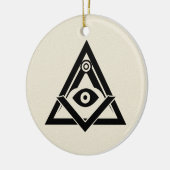 Freimaurersymbol Keramik Ornament (Links)