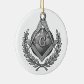 Freimaurersymbol Keramik Ornament (Rechts)
