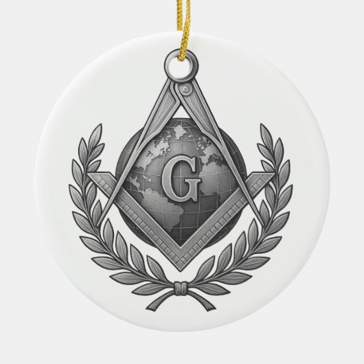 Freimaurersymbol Keramik Ornament (Vorne)