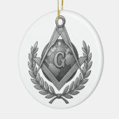 Freimaurersymbol Keramik Ornament (Links)