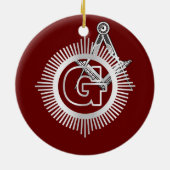 Freimaurersymbol Keramik Ornament (Hinten)