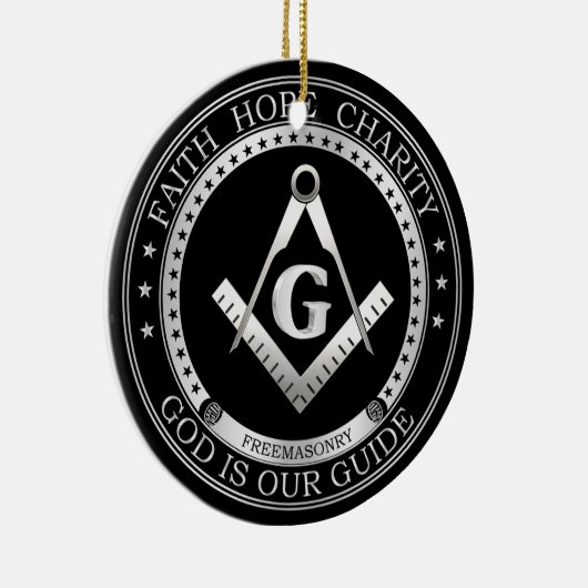 Freimaurersymbol Keramik Ornament (Rechts)