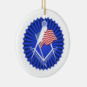 Freimaurersymbol Keramik Ornament (Rechts)