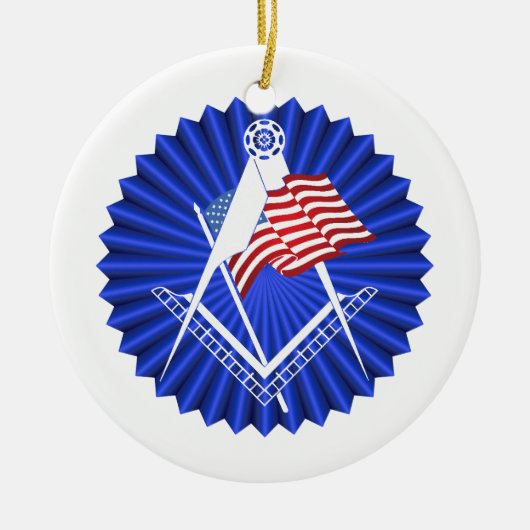 Freimaurersymbol Keramik Ornament (Vorne)