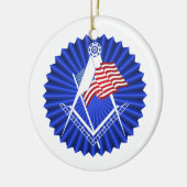 Freimaurersymbol Keramik Ornament (Links)