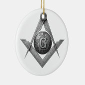 Freimaurersymbol Keramik Ornament (Rechts)