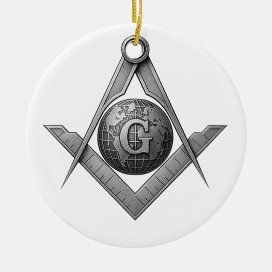 Freimaurersymbol Keramik Ornament (Vorne)
