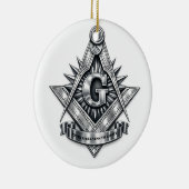 Freimaurersymbol Keramik Ornament (Rechts)