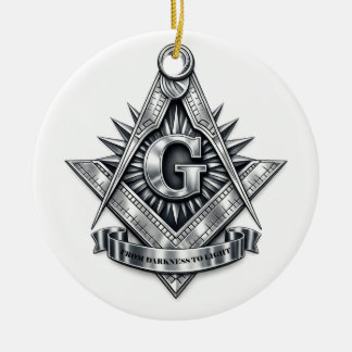 Freimaurersymbol Keramik Ornament