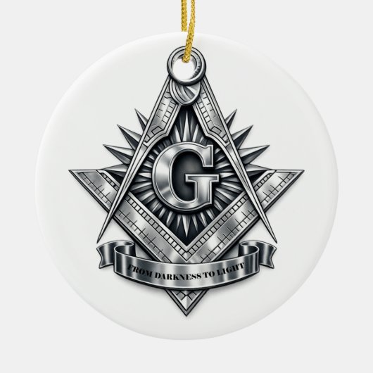 Freimaurersymbol Keramik Ornament (Vorne)