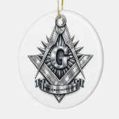 Freimaurersymbol Keramik Ornament (Links)