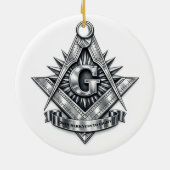 Freimaurersymbol Keramik Ornament (Hinten)