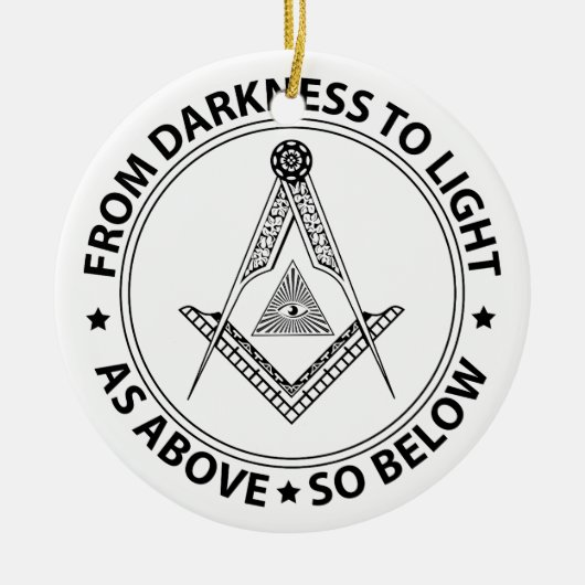 Freimaurersymbol Keramik Ornament (Vorne)