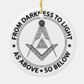 Freimaurersymbol Keramik Ornament (Hinten)