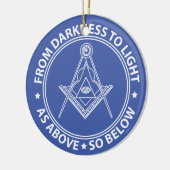 Freimaurersymbol Keramik Ornament (Links)