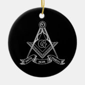 Freimaurersymbol Keramik Ornament (Vorne)